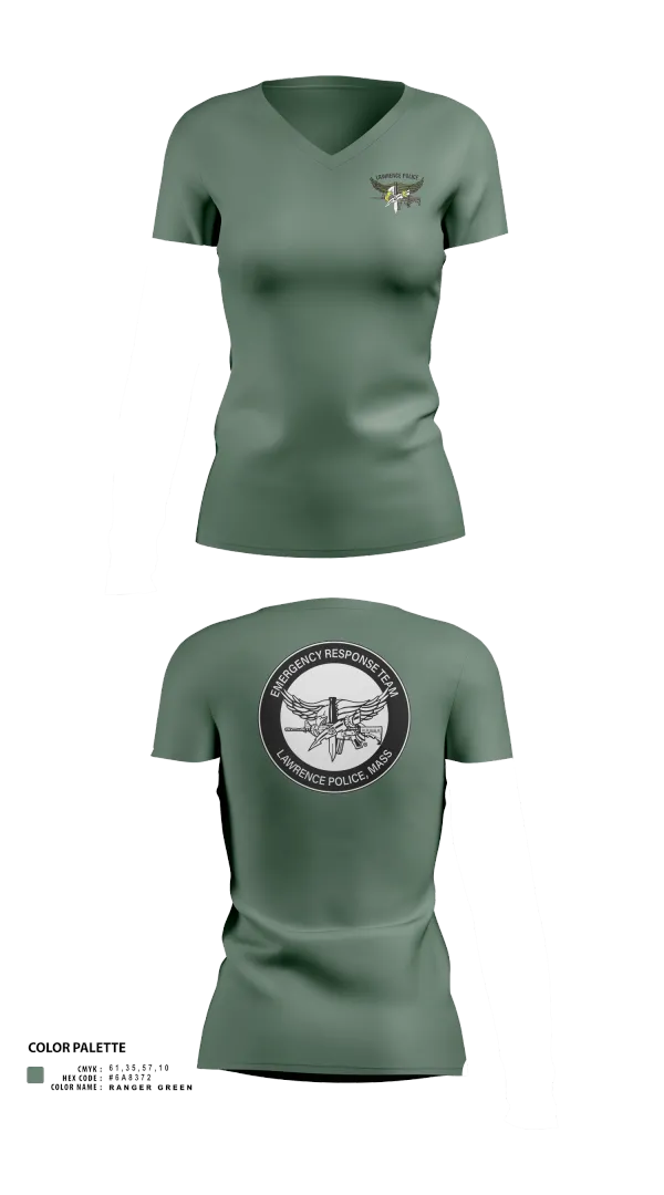 Womens Short Sleeve Vneck Shirt, Emergency Response Team (ERT), , Teamtime, Team time, sublimation, custom sports apparel, team uniforms, spirit wear, spiritwear, sports uniforms, custom shirts, team store, custom team store, fundraiser sports, apparel fundraiser
