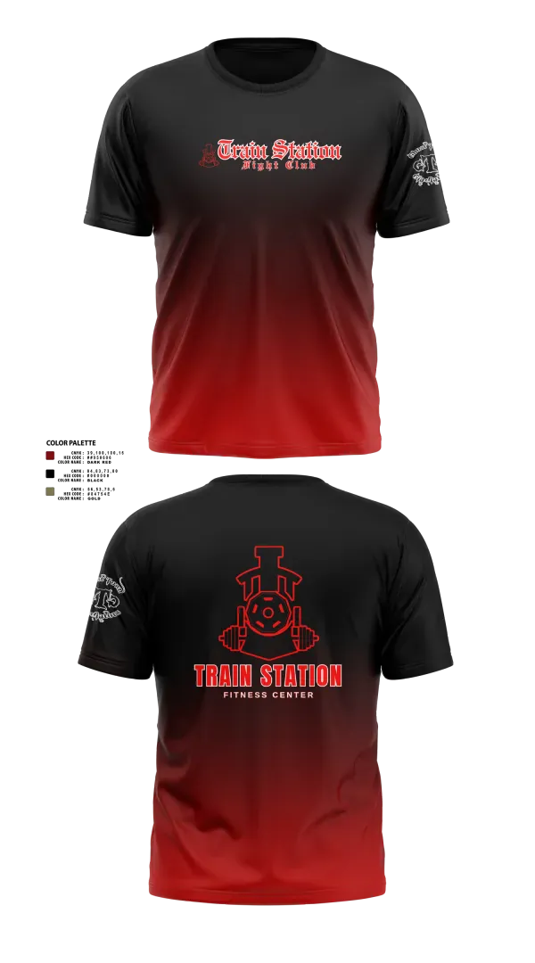 Short Sleeve Performance Shirt, Train Station Fight Club, Spirit Store, Teamtime, Team time, sublimation, custom sports apparel, team uniforms, spirit wear, spiritwear, sports uniforms, custom shirts, team store, custom team store, fundraiser sports, apparel fundraiser