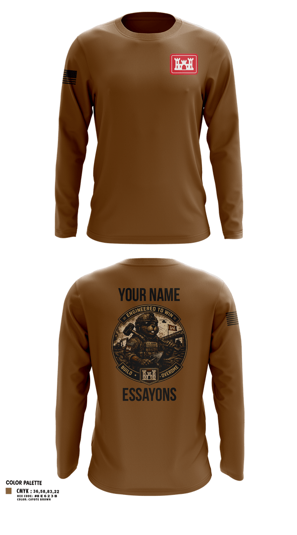 Long Sleeve Performance Shirt, 279 EN DET, Army, Teamtime, Team time, sublimation, custom sports apparel, team uniforms, spirit wear, spiritwear, sports uniforms, custom shirts, team store, custom team store, fundraiser sports, apparel fundraiser