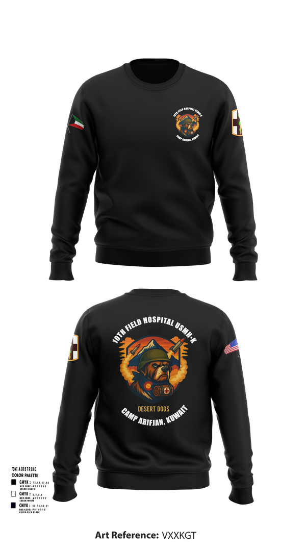 Crew Neck Sweatshirt, 10th Field Hospital (FWD), , Teamtime, Team time, sublimation, custom sports apparel, team uniforms, spirit wear, spiritwear, sports uniforms, custom shirts, team store, custom team store, fundraiser sports, apparel fundraiser