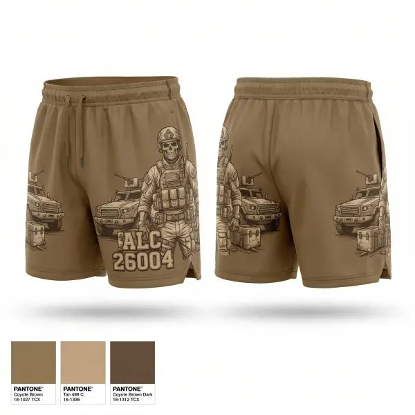 Athletic Shorts With Pockets, ALC 26-004, Army, Teamtime, Team time, sublimation, custom sports apparel, team uniforms, spirit wear, spiritwear, sports uniforms, custom shirts, team store, custom team store, fundraiser sports, apparel fundraiser