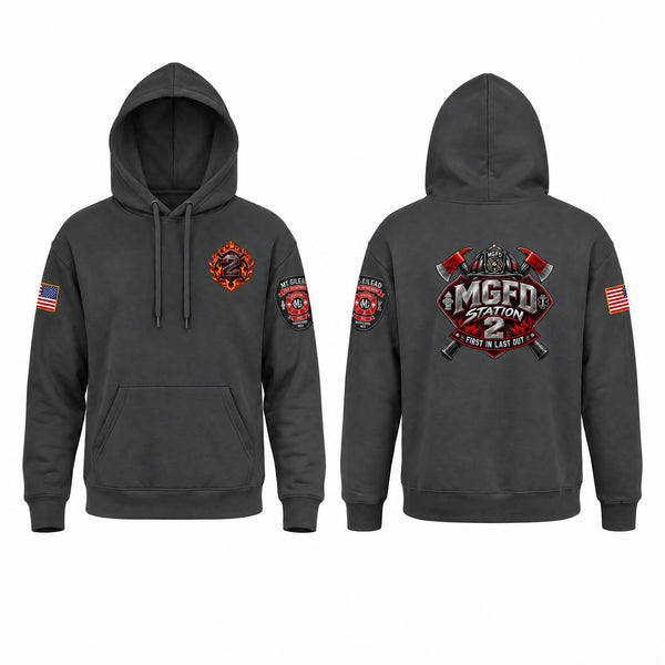 Hoodie, Station 2, Fire Department, Teamtime, Team time, sublimation, custom sports apparel, team uniforms, spirit wear, spiritwear, sports uniforms, custom shirts, team store, custom team store, fundraiser sports, apparel fundraiser