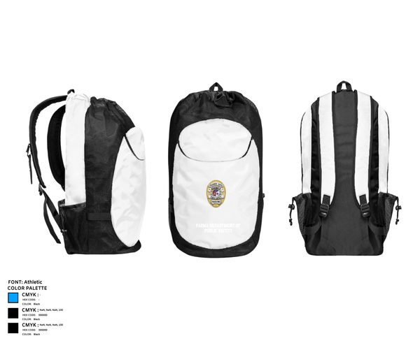 Gear Bag, Parma Department of Public Safety, Fire Department, Teamtime, Team time, sublimation, custom sports apparel, team uniforms, spirit wear, spiritwear, sports uniforms, custom shirts, team store, custom team store, fundraiser sports, apparel fundraiser