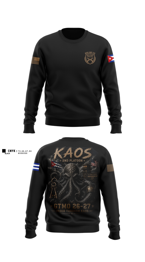 Crew Neck Sweatshirt, 805th Military Police Company, Army, Teamtime, Team time, sublimation, custom sports apparel, team uniforms, spirit wear, spiritwear, sports uniforms, custom shirts, team store, custom team store, fundraiser sports, apparel fundraiser