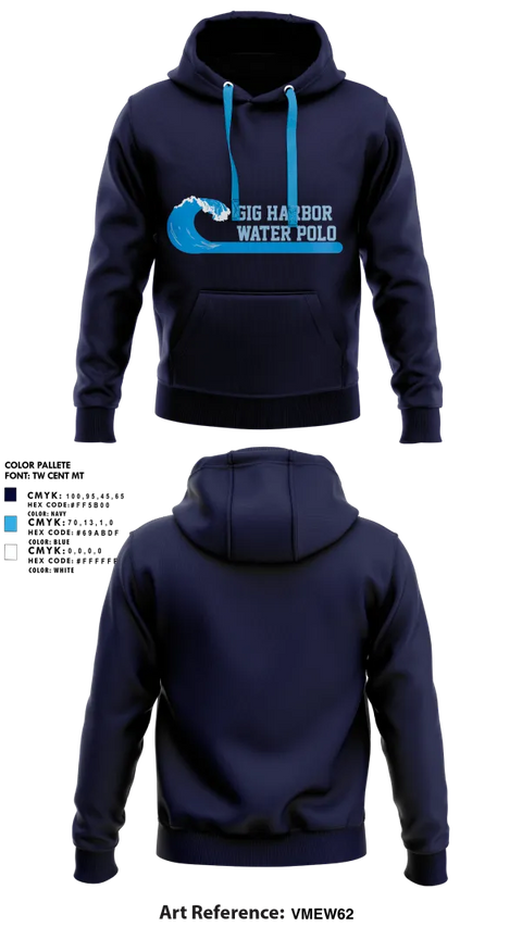 Hoodie, Gig Harbor Water Polo, Water Polo, Teamtime, Team time, sublimation, custom sports apparel, team uniforms, spirit wear, spiritwear, sports uniforms, custom shirts, team store, custom team store, fundraiser sports, apparel fundraiser