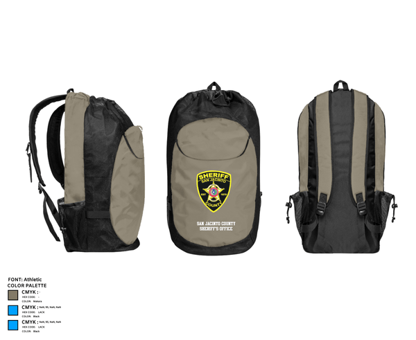 Gear Bag, San Jacinto County Sheriff's Office, Police, Teamtime, Team time, sublimation, custom sports apparel, team uniforms, spirit wear, spiritwear, sports uniforms, custom shirts, team store, custom team store, fundraiser sports, apparel fundraiser
