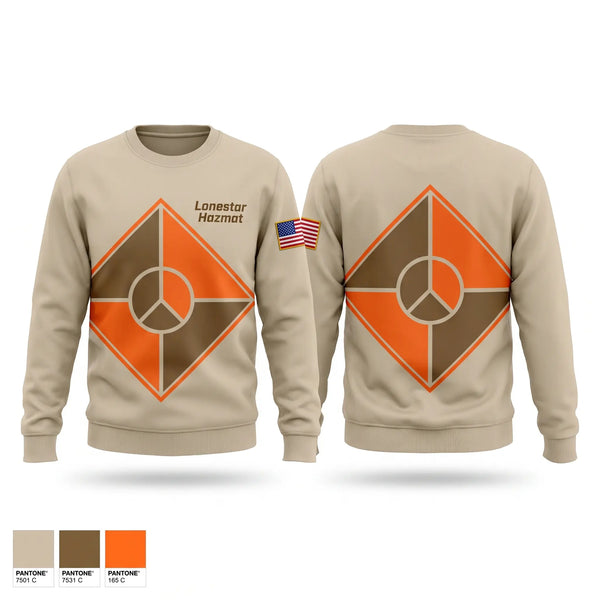 Crew Neck Sweatshirt, Lonestar Hazmat, Fire Department, Teamtime, Team time, sublimation, custom sports apparel, team uniforms, spirit wear, spiritwear, sports uniforms, custom shirts, team store, custom team store, fundraiser sports, apparel fundraiser