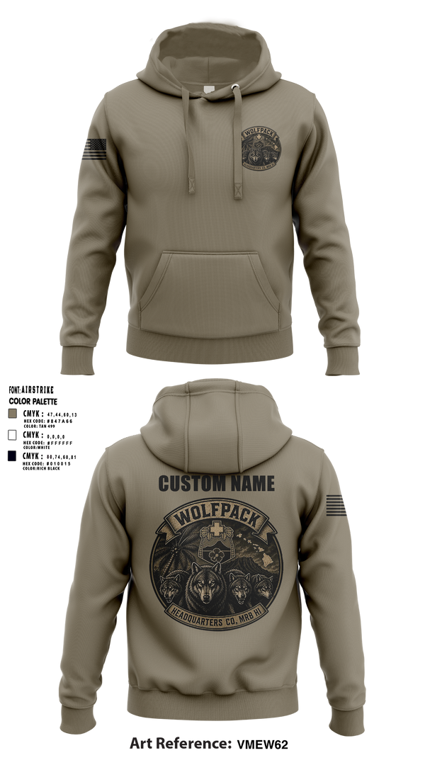 Hoodie, Headquarters Company, MRB HI, Army, Teamtime, Team time, sublimation, custom sports apparel, team uniforms, spirit wear, spiritwear, sports uniforms, custom shirts, team store, custom team store, fundraiser sports, apparel fundraiser