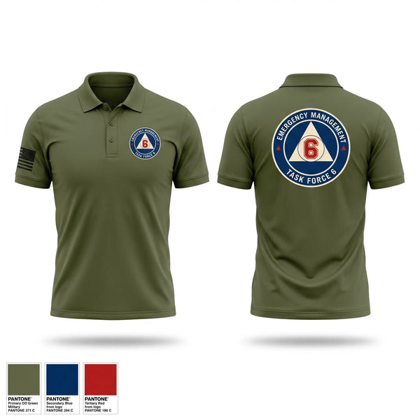 Short Sleeve Performance Polo, EMA Task Force 6, Fire Department, Teamtime, Team time, sublimation, custom sports apparel, team uniforms, spirit wear, spiritwear, sports uniforms, custom shirts, team store, custom team store, fundraiser sports, apparel fundraiser