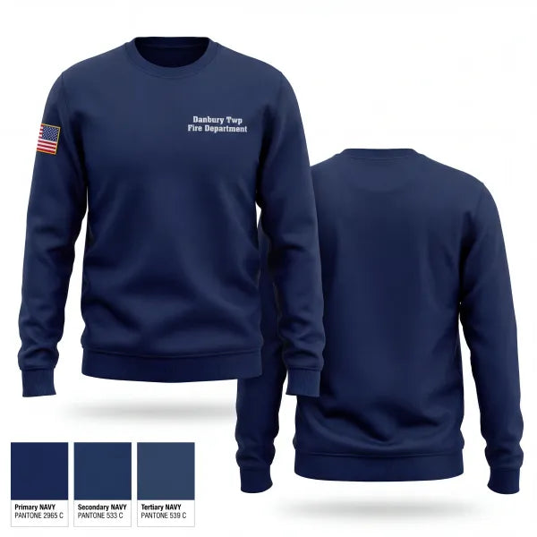 Crew Neck Sweatshirt, Danbury Twp Fire Department, Fire Department, Teamtime, Team time, sublimation, custom sports apparel, team uniforms, spirit wear, spiritwear, sports uniforms, custom shirts, team store, custom team store, fundraiser sports, apparel fundraiser