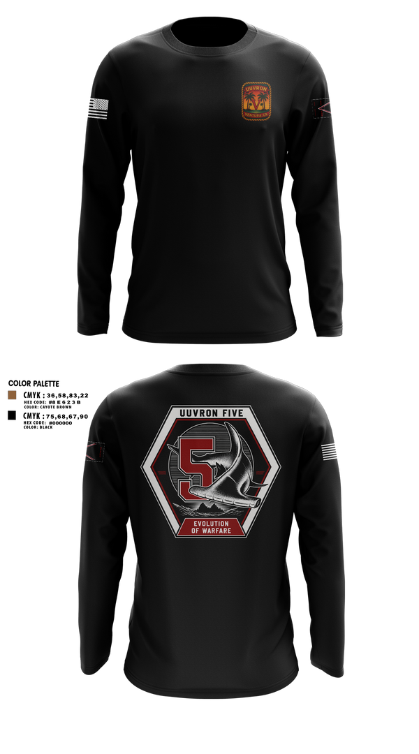 Long Sleeve Performance Shirt, UUVRON 5, Navy, Teamtime, Team time, sublimation, custom sports apparel, team uniforms, spirit wear, spiritwear, sports uniforms, custom shirts, team store, custom team store, fundraiser sports, apparel fundraiser