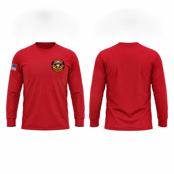 Long Sleeve Performance Shirt, Quanah volunteer fire department, Fire Department, Teamtime, Team time, sublimation, custom sports apparel, team uniforms, spirit wear, spiritwear, sports uniforms, custom shirts, team store, custom team store, fundraiser sports, apparel fundraiser