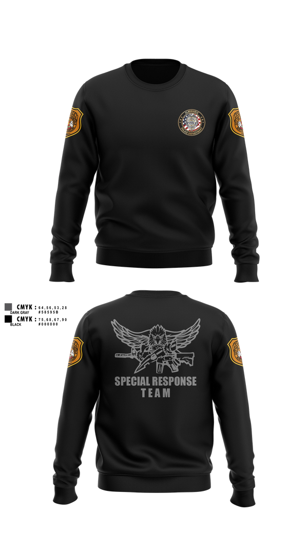 Crew Neck Sweatshirt, Special Response Team, Police, Teamtime, Team time, sublimation, custom sports apparel, team uniforms, spirit wear, spiritwear, sports uniforms, custom shirts, team store, custom team store, fundraiser sports, apparel fundraiser