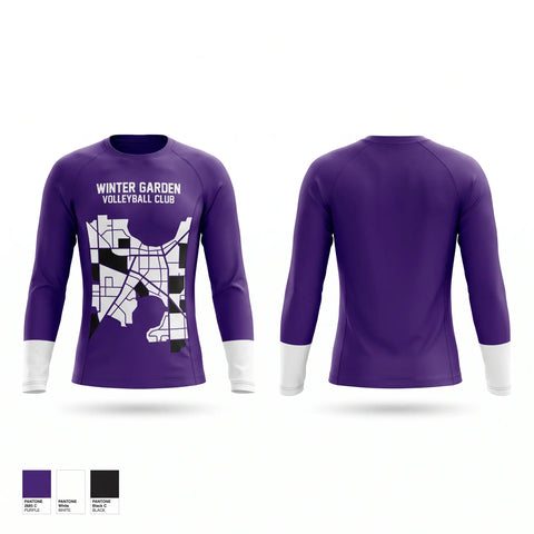 Long Sleeve Performance Shirt, WINTER GARDEN VOLLEYBALL CLUB, Women's Volleyball, Teamtime, Team time, sublimation, custom sports apparel, team uniforms, spirit wear, spiritwear, sports uniforms, custom shirts, team store, custom team store, fundraiser sports, apparel fundraiser