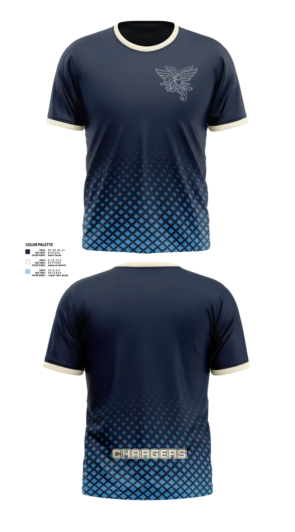 Short Sleeve Performance Shirt, Ansonia Chargers, Track & Field, Teamtime, Team time, sublimation, custom sports apparel, team uniforms, spirit wear, spiritwear, sports uniforms, custom shirts, team store, custom team store, fundraiser sports, apparel fundraiser