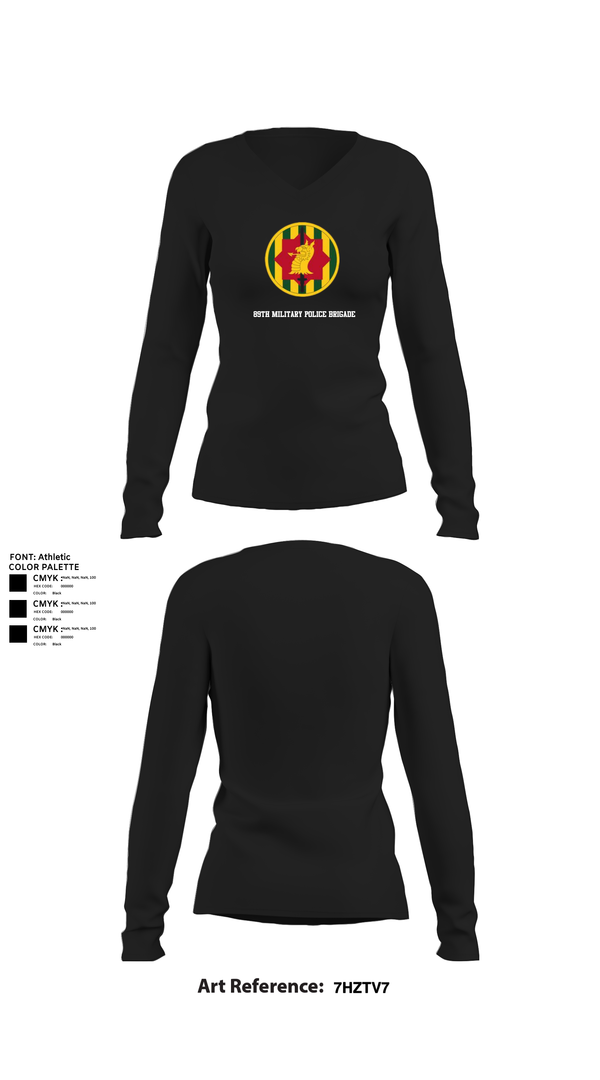 Womens Long Sleeve Vneck Shirt, 89th military police brigade, , Teamtime, Team time, sublimation, custom sports apparel, team uniforms, spirit wear, spiritwear, sports uniforms, custom shirts, team store, custom team store, fundraiser sports, apparel fundraiser