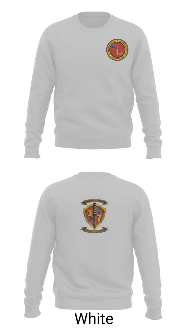Crew Neck Sweatshirt, 3rd Battalion 7th Marines, Marines, Teamtime, Team time, sublimation, custom sports apparel, team uniforms, spirit wear, spiritwear, sports uniforms, custom shirts, team store, custom team store, fundraiser sports, apparel fundraiser