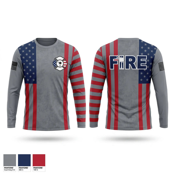 Long Sleeve Performance Shirt, Macedonia Fire Department, Fire Department, Teamtime, Team time, sublimation, custom sports apparel, team uniforms, spirit wear, spiritwear, sports uniforms, custom shirts, team store, custom team store, fundraiser sports, apparel fundraiser