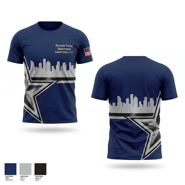 Short Sleeve Performance Shirt, Houston Police Department Cadet Class 277, Police, Teamtime, Team time, sublimation, custom sports apparel, team uniforms, spirit wear, spiritwear, sports uniforms, custom shirts, team store, custom team store, fundraiser sports, apparel fundraiser