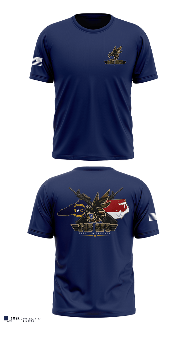 Old School Cotton Feel Shirt, 145 SFS, Air Force, Teamtime, Team time, sublimation, custom sports apparel, team uniforms, spirit wear, spiritwear, sports uniforms, custom shirts, team store, custom team store, fundraiser sports, apparel fundraiser