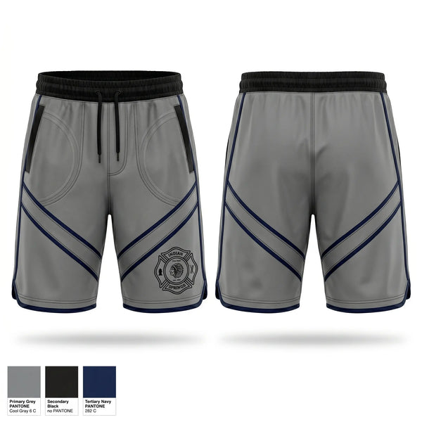 Athletic Shorts With Pockets, Indian Springs Volunteer Fire Department, Fire Department, Teamtime, Team time, sublimation, custom sports apparel, team uniforms, spirit wear, spiritwear, sports uniforms, custom shirts, team store, custom team store, fundraiser sports, apparel fundraiser