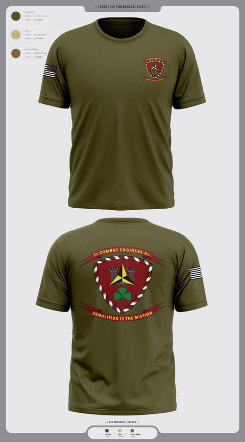 Short Sleeve Performance Shirt, 3d Combat Engineer Battalion, , Teamtime, Team time, sublimation, custom sports apparel, team uniforms, spirit wear, spiritwear, sports uniforms, custom shirts, team store, custom team store, fundraiser sports, apparel fundraiser