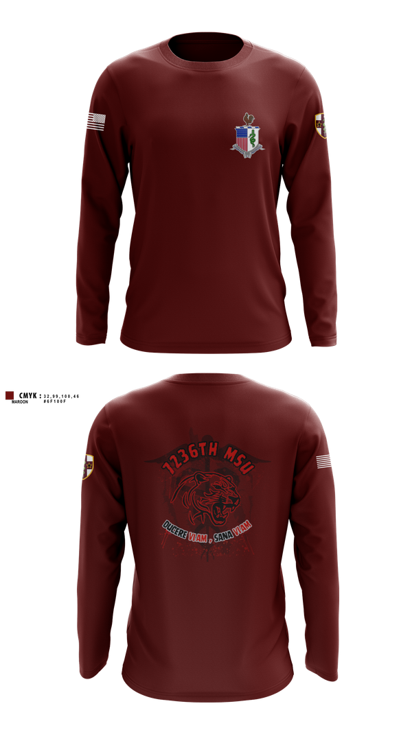 Long Sleeve Performance Shirt, 7236 Medical Support Unit, Army, Teamtime, Team time, sublimation, custom sports apparel, team uniforms, spirit wear, spiritwear, sports uniforms, custom shirts, team store, custom team store, fundraiser sports, apparel fundraiser