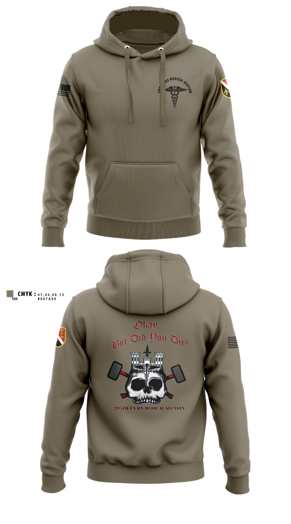 Hoodie, 205th HHC MEDICAL SECTION, , Teamtime, Team time, sublimation, custom sports apparel, team uniforms, spirit wear, spiritwear, sports uniforms, custom shirts, team store, custom team store, fundraiser sports, apparel fundraiser