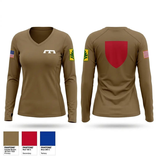 Womens Long Sleeve Vneck Shirt, 344th MP Co., Army, Teamtime, Team time, sublimation, custom sports apparel, team uniforms, spirit wear, spiritwear, sports uniforms, custom shirts, team store, custom team store, fundraiser sports, apparel fundraiser