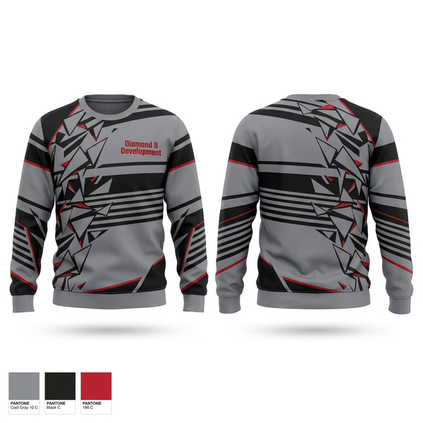 Crew Neck Sweatshirt, Diamond 9 Development, Baseball, Teamtime, Team time, sublimation, custom sports apparel, team uniforms, spirit wear, spiritwear, sports uniforms, custom shirts, team store, custom team store, fundraiser sports, apparel fundraiser