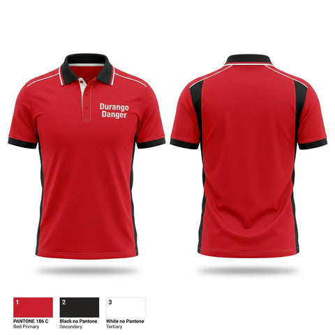 Short Sleeve Performance Polo, Durango Danger, Softball, Teamtime, Team time, sublimation, custom sports apparel, team uniforms, spirit wear, spiritwear, sports uniforms, custom shirts, team store, custom team store, fundraiser sports, apparel fundraiser