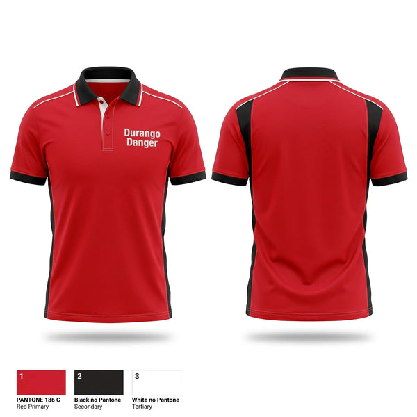 Short Sleeve Performance Polo, Durango Danger, Softball, Teamtime, Team time, sublimation, custom sports apparel, team uniforms, spirit wear, spiritwear, sports uniforms, custom shirts, team store, custom team store, fundraiser sports, apparel fundraiser