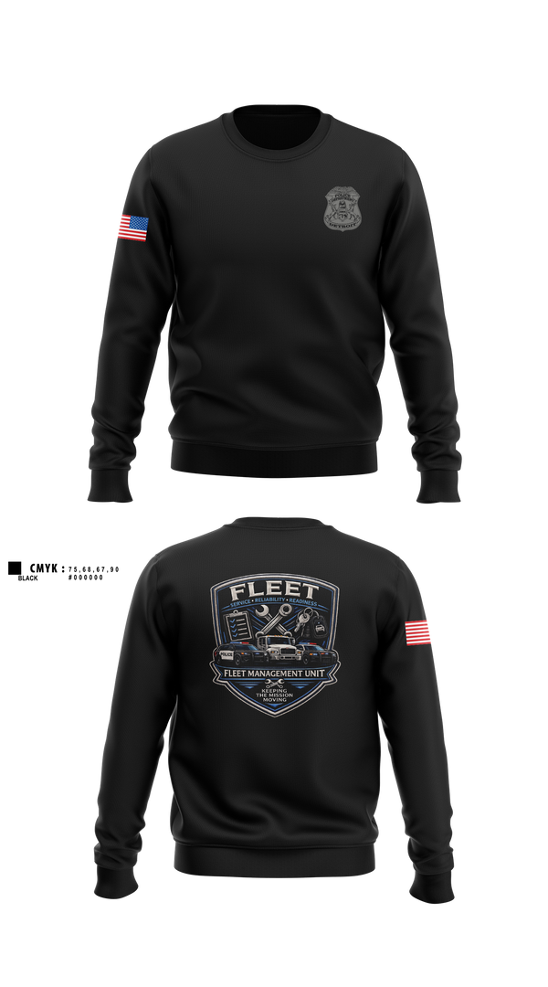Crew Neck Sweatshirt, Fleet, Police, Teamtime, Team time, sublimation, custom sports apparel, team uniforms, spirit wear, spiritwear, sports uniforms, custom shirts, team store, custom team store, fundraiser sports, apparel fundraiser