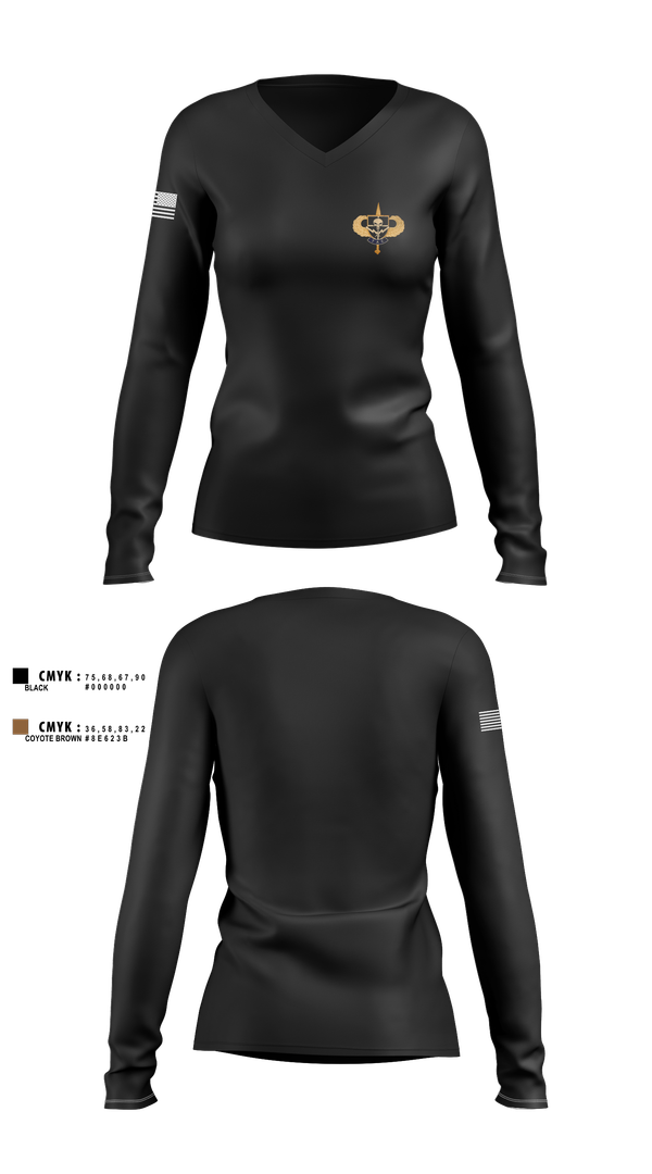 Womens Long Sleeve Vneck Shirt, Barren County TAC Team, , Teamtime, Team time, sublimation, custom sports apparel, team uniforms, spirit wear, spiritwear, sports uniforms, custom shirts, team store, custom team store, fundraiser sports, apparel fundraiser