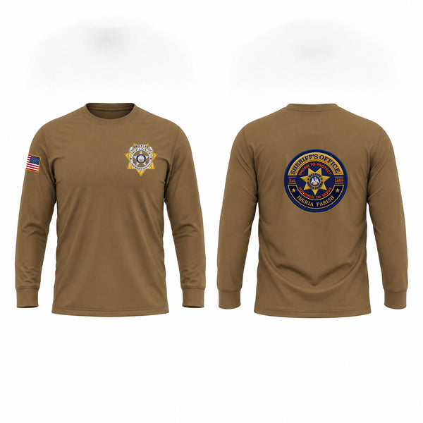 Long Sleeve Performance Shirt, Iberia Parish Sheriff's Office, Police, Teamtime, Team time, sublimation, custom sports apparel, team uniforms, spirit wear, spiritwear, sports uniforms, custom shirts, team store, custom team store, fundraiser sports, apparel fundraiser
