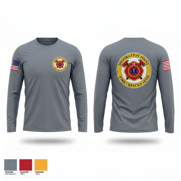 Long Sleeve Performance Shirt, Inspiration Point rural volunteer fire district, Fire Department, Teamtime, Team time, sublimation, custom sports apparel, team uniforms, spirit wear, spiritwear, sports uniforms, custom shirts, team store, custom team store, fundraiser sports, apparel fundraiser