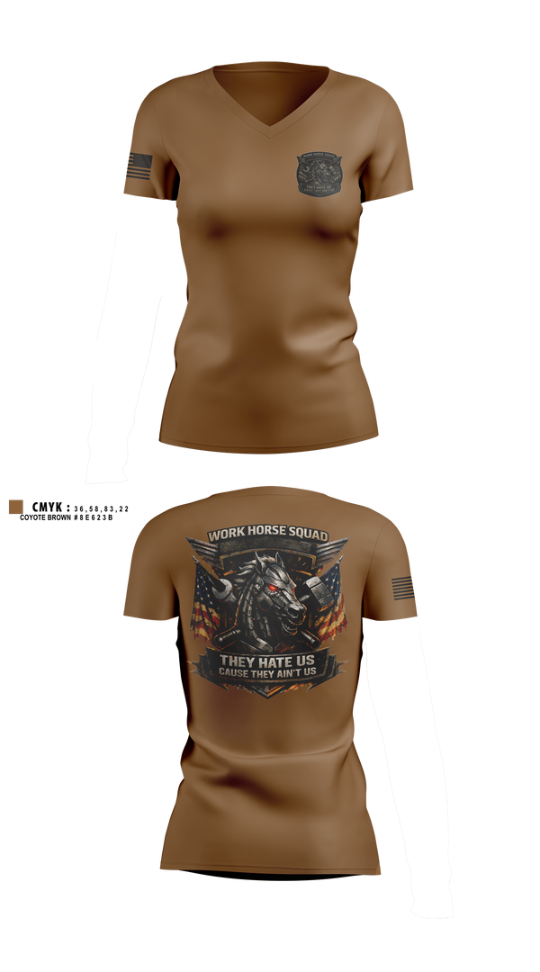 Womens Short Sleeve Vneck Shirt, 62 FMT, Army, Teamtime, Team time, sublimation, custom sports apparel, team uniforms, spirit wear, spiritwear, sports uniforms, custom shirts, team store, custom team store, fundraiser sports, apparel fundraiser