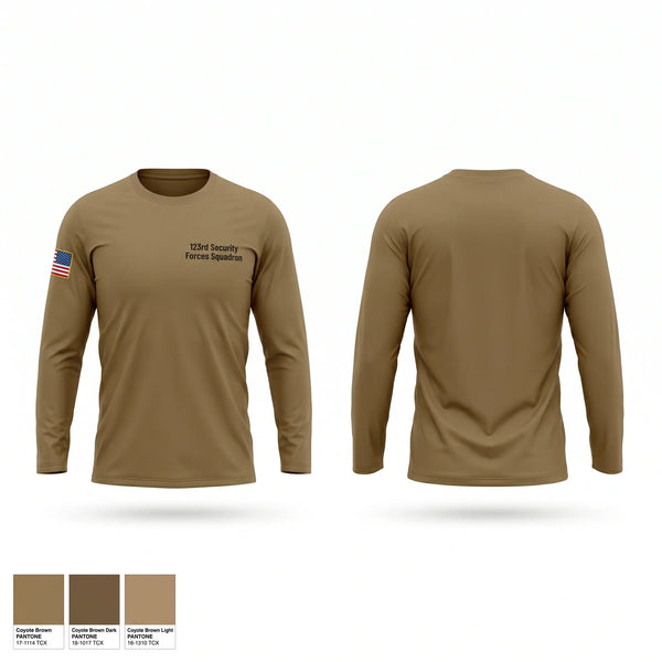 Long Sleeve Performance Shirt, 123rd Security Forces Squadron, Air Force, Teamtime, Team time, sublimation, custom sports apparel, team uniforms, spirit wear, spiritwear, sports uniforms, custom shirts, team store, custom team store, fundraiser sports, apparel fundraiser