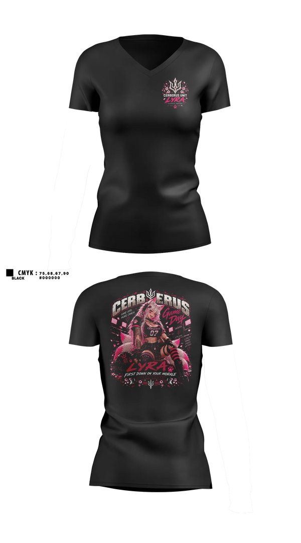 Womens Short Sleeve Vneck Shirt, C.s.nine tails, E-Sports, Teamtime, Team time, sublimation, custom sports apparel, team uniforms, spirit wear, spiritwear, sports uniforms, custom shirts, team store, custom team store, fundraiser sports, apparel fundraiser