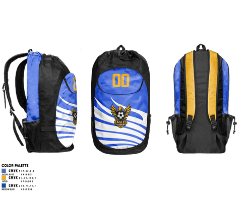 Gear Bag, Eagles Academy SC, Men's Soccer, Teamtime, Team time, sublimation, custom sports apparel, team uniforms, spirit wear, spiritwear, sports uniforms, custom shirts, team store, custom team store, fundraiser sports, apparel fundraiser