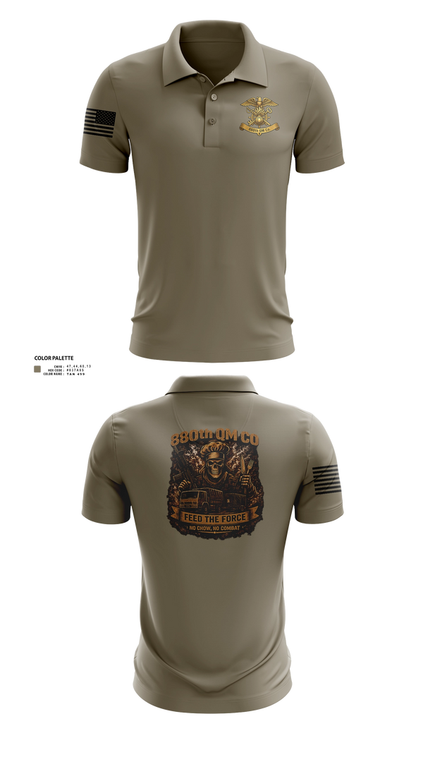 Short Sleeve Performance Polo, 880th QM CO, Army, Teamtime, Team time, sublimation, custom sports apparel, team uniforms, spirit wear, spiritwear, sports uniforms, custom shirts, team store, custom team store, fundraiser sports, apparel fundraiser
