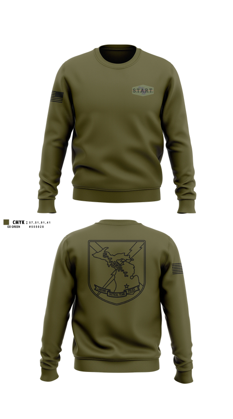 Crew Neck Sweatshirt, S.T.A.R.T, Police, Teamtime, Team time, sublimation, custom sports apparel, team uniforms, spirit wear, spiritwear, sports uniforms, custom shirts, team store, custom team store, fundraiser sports, apparel fundraiser
