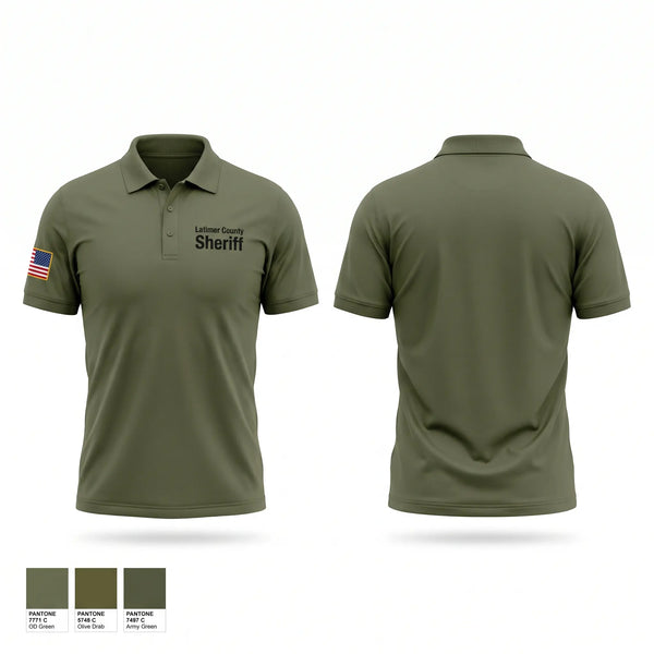 Short Sleeve Performance Polo, Latimer County Sheriff, Police, Teamtime, Team time, sublimation, custom sports apparel, team uniforms, spirit wear, spiritwear, sports uniforms, custom shirts, team store, custom team store, fundraiser sports, apparel fundraiser