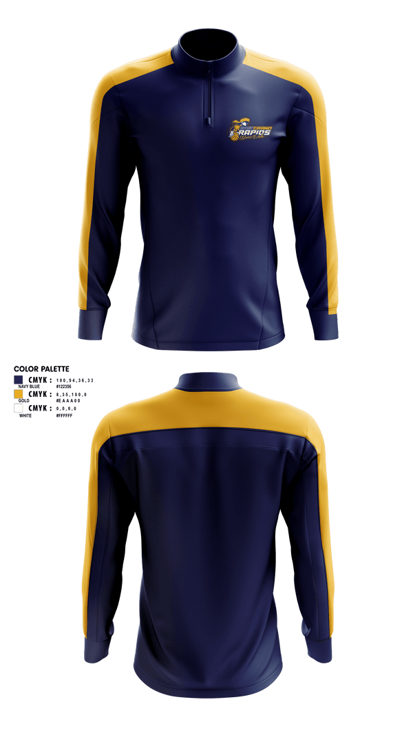 Quarter Zip Jacket, East Grand Rapids, Water Polo, Teamtime, Team time, sublimation, custom sports apparel, team uniforms, spirit wear, spiritwear, sports uniforms, custom shirts, team store, custom team store, fundraiser sports, apparel fundraiser