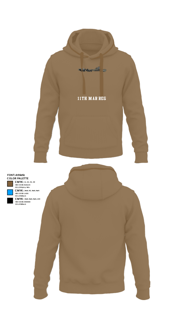 Hoodie, 11Th MAR REG, Marines, Teamtime, Team time, sublimation, custom sports apparel, team uniforms, spirit wear, spiritwear, sports uniforms, custom shirts, team store, custom team store, fundraiser sports, apparel fundraiser