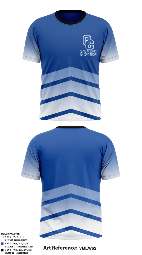 Short Sleeve Performance Shirt, Oak Creek Knights, Men's Volleyball, Teamtime, Team time, sublimation, custom sports apparel, team uniforms, spirit wear, spiritwear, sports uniforms, custom shirts, team store, custom team store, fundraiser sports, apparel fundraiser