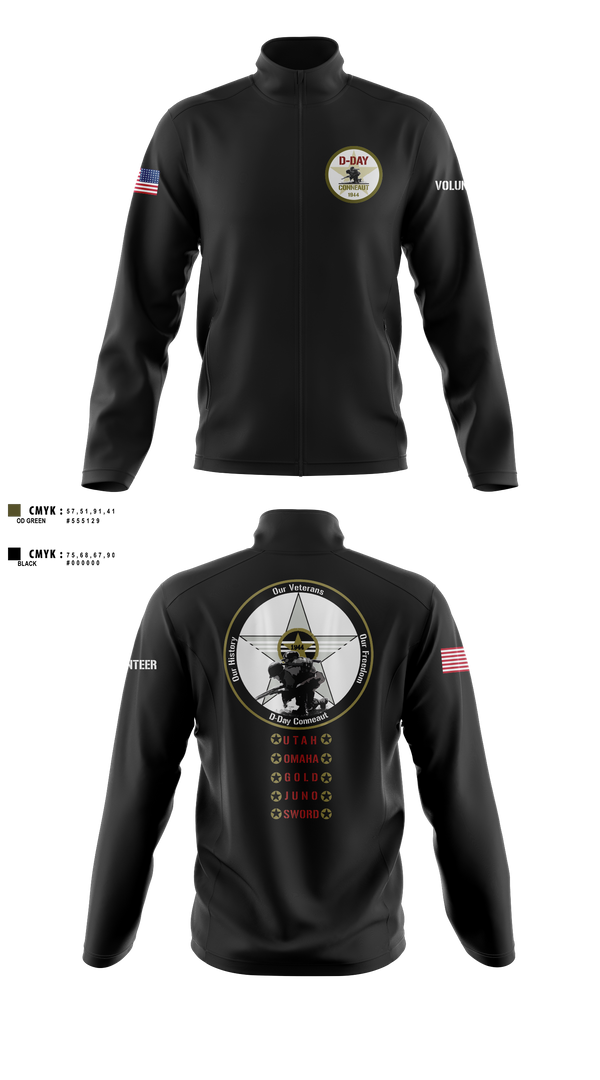 Fleece Jacket, D-Day Ohio, Inc, , Teamtime, Team time, sublimation, custom sports apparel, team uniforms, spirit wear, spiritwear, sports uniforms, custom shirts, team store, custom team store, fundraiser sports, apparel fundraiser