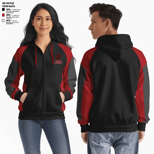 Zip Hoodie, San Jon High School Volleyball, Women's Volleyball, Teamtime, Team time, sublimation, custom sports apparel, team uniforms, spirit wear, spiritwear, sports uniforms, custom shirts, team store, custom team store, fundraiser sports, apparel fundraiser