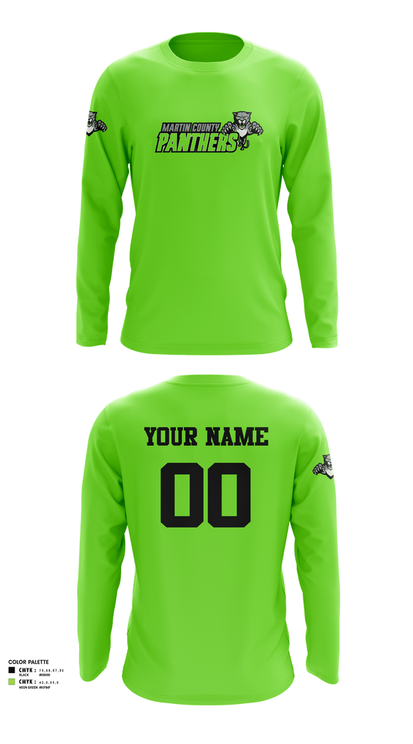 Long Sleeve Performance Shirt, Martin County Panthers Football And Cheer, Football, Teamtime, Team time, sublimation, custom sports apparel, team uniforms, spirit wear, spiritwear, sports uniforms, custom shirts, team store, custom team store, fundraiser sports, apparel fundraiser