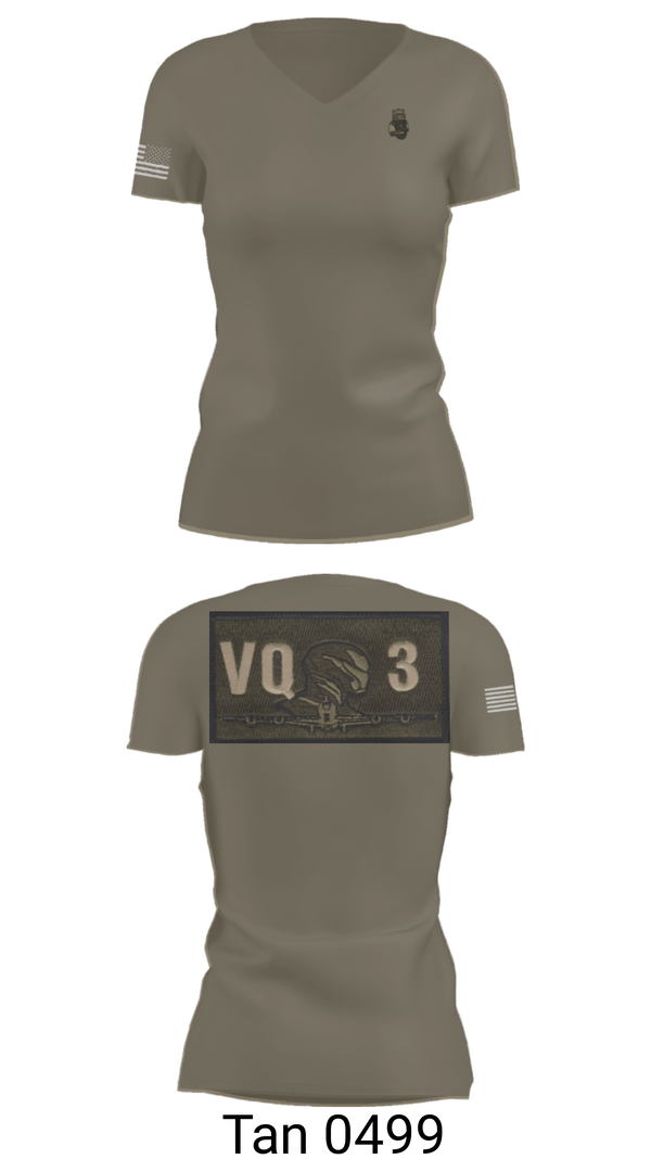 Women's Short Sleeve Vneck Shirt, VQ-3 DET TRVS, Navy, Teamtime, Team time, sublimation, custom sports apparel, team uniforms, spirit wear, spiritwear, sports uniforms, custom shirts, team store, custom team store, fundraiser sports, apparel fundraiser
